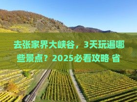 白银去张家界大峡谷哪里玩