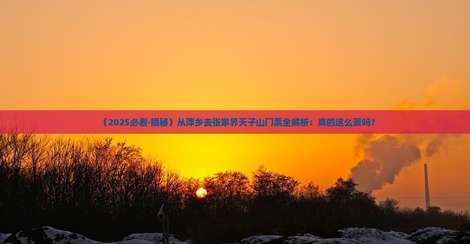 萍乡到张家界天子山门票