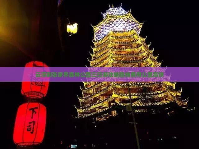 云浮到张家界森林公园三日游