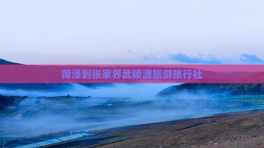 菏泽到张家界武陵源旅行社