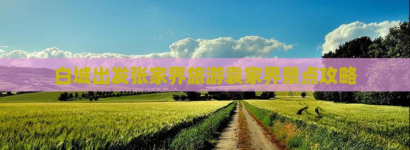 白城去张家界袁家界旅游