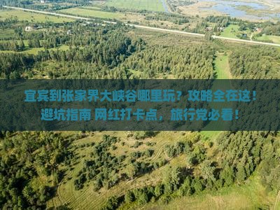 宜宾到张家界大峡谷哪里玩