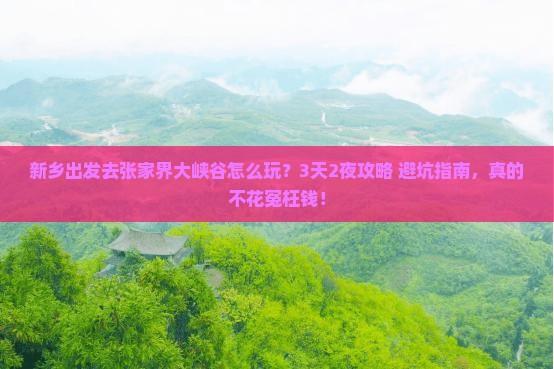 新乡到张家界大峡谷旅行社