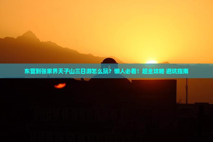 东营到张家界天子山三日游