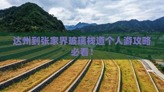达州到张家界玻璃栈道个人游