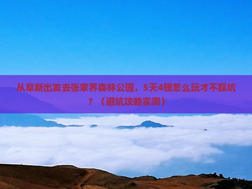 阜新去张家界森林公园大型旅游团