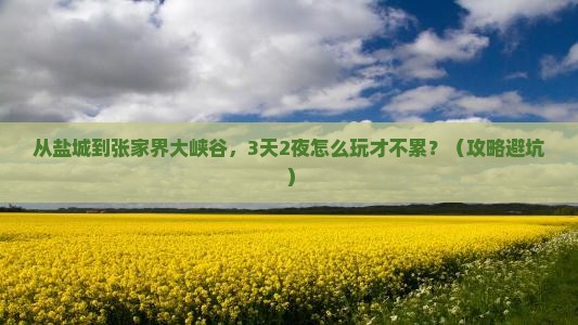 盐城到张家界大峡谷自由行