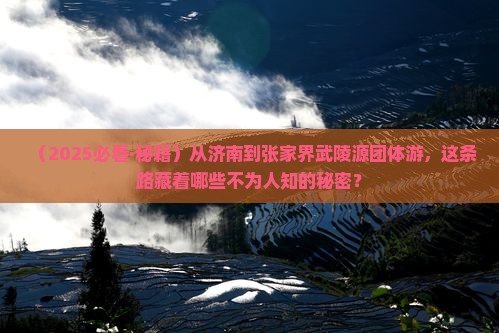 济南去张家界武陵源团体旅游