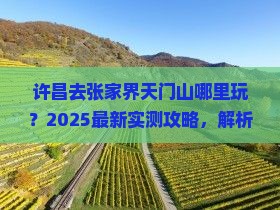 许昌去张家界天门山哪里玩