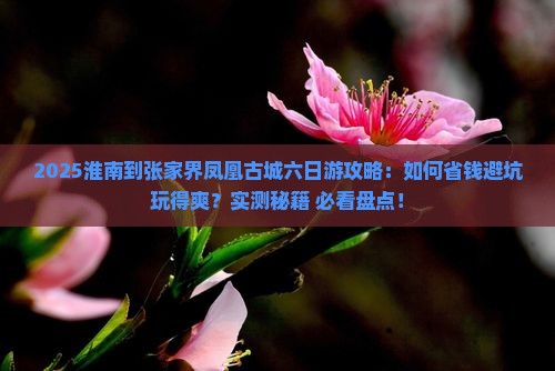 淮南到张家界凤凰古城六日游
