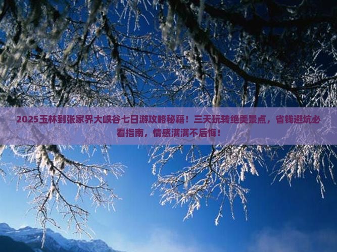 玉林到张家界大峡谷七日游