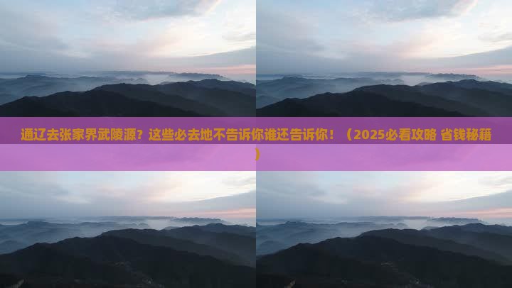 通辽去张家界武陵源必去地