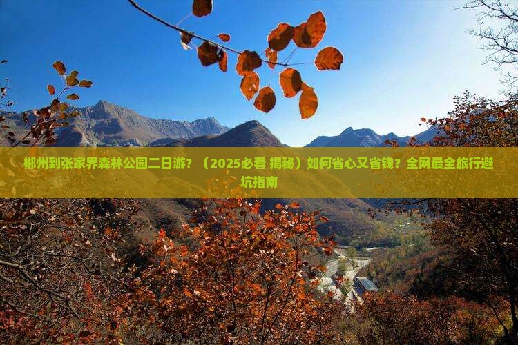 郴州到张家界森林公园二日游