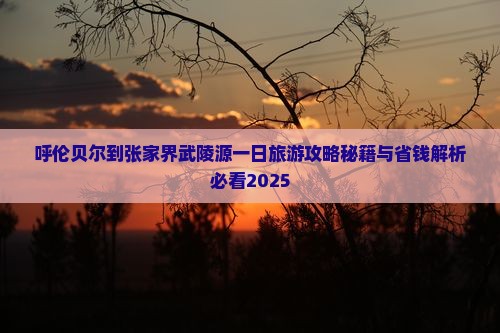 呼伦贝尔到张家界武陵源一日