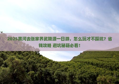 黑河去张家界武陵源一日