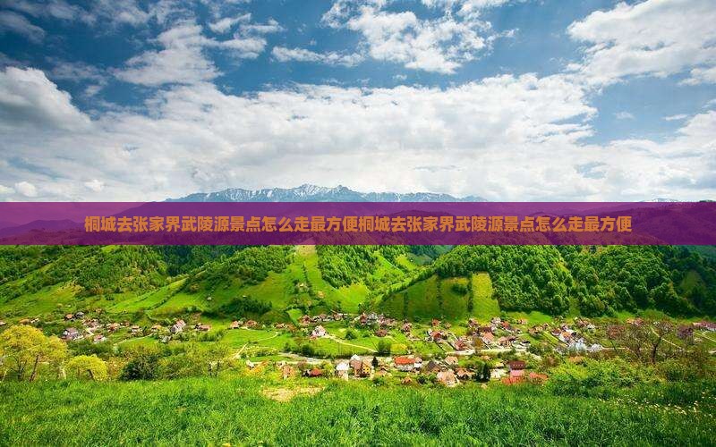 桐城去张家界武陵源景点
