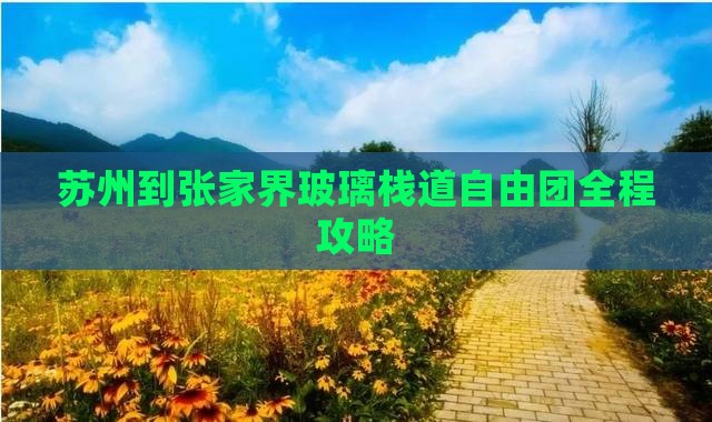 苏州到张家界玻璃栈道自由团
