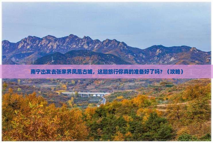 南宁到张家界凤凰古城旅行社