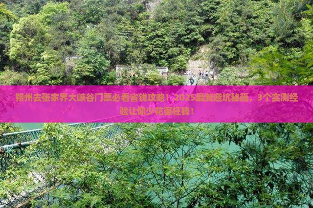 朔州去张家界大峡谷门票