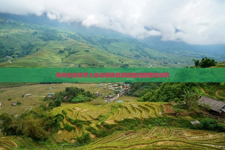 衢州去张家界大峡谷团体旅游