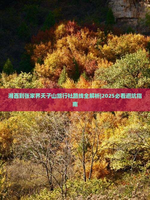湘西到张家界天子山旅行社