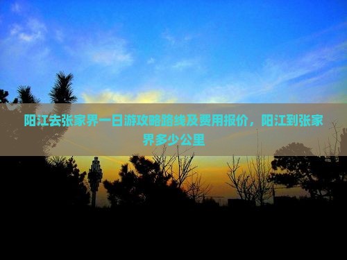 阳江去张家界一日