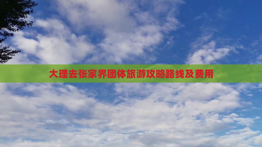 大理去张家界团体旅游
