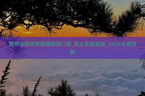 常州去张家界玻璃栈道门票