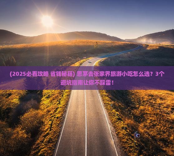 思茅去张家界旅游小吃