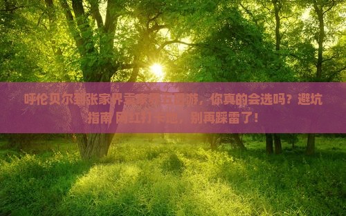 呼伦贝尔到张家界袁家界五日游