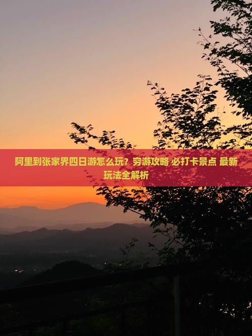 阿里到张家界四日游