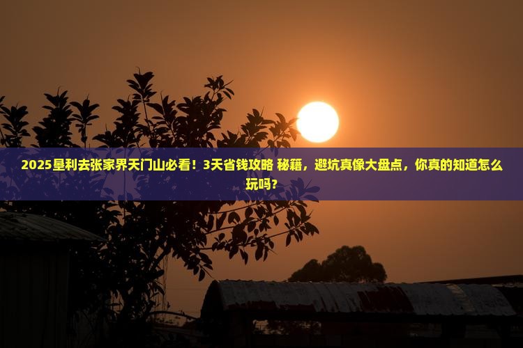 垦利去张家界天门山攻略