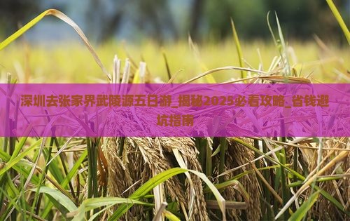 深圳去张家界武陵源五日游