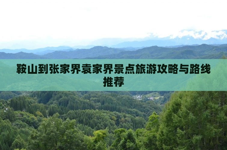 鞍山到张家界袁家界景点