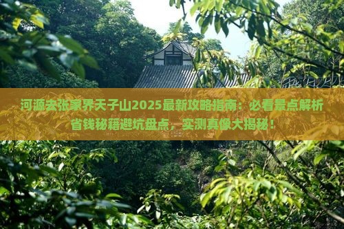 河源去张家界天子山必去地