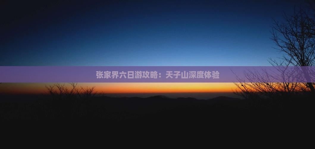 张家口去张家界天子山六日游