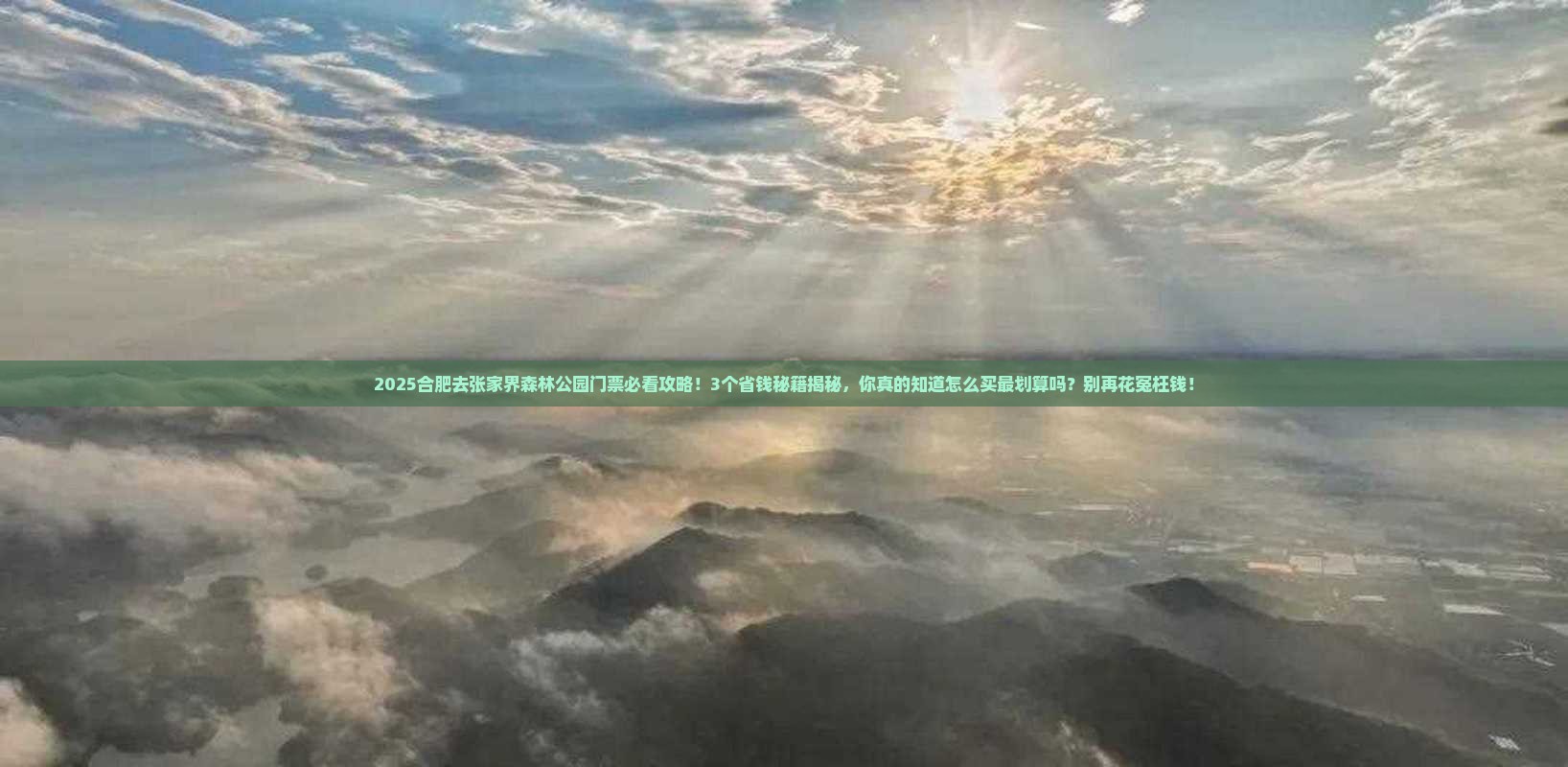 合肥到张家界森林公园门票