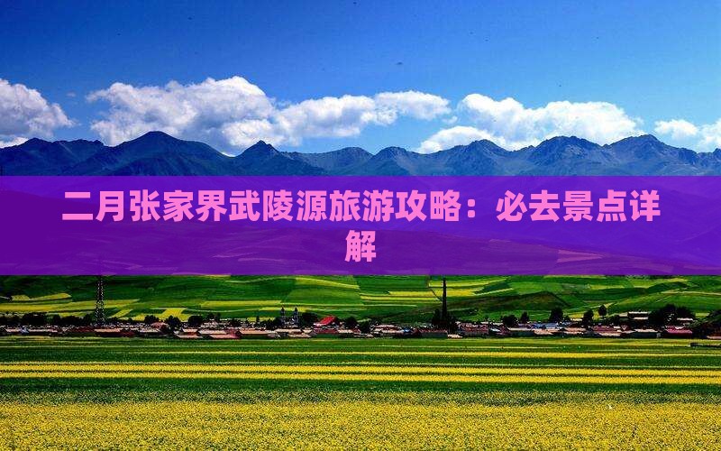 二月到张家界武陵源团体旅游