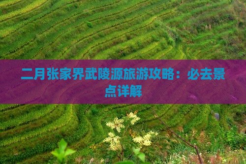 二月到张家界武陵源团体旅游