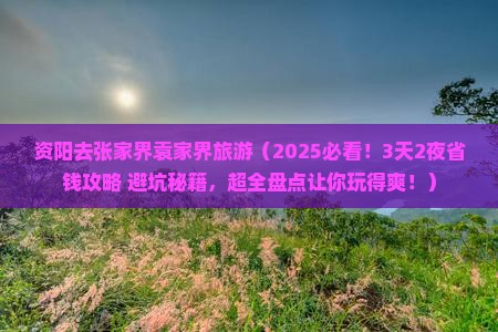 资阳去张家界袁家界旅游