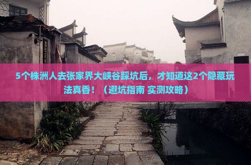 株洲到张家界大峡谷旅行社