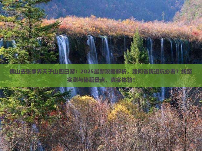 佛山去张家界天子山四日游