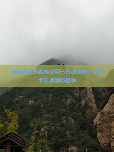黄南去张家界森林公园一日