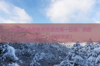 常德去张家界凤凰古城一日