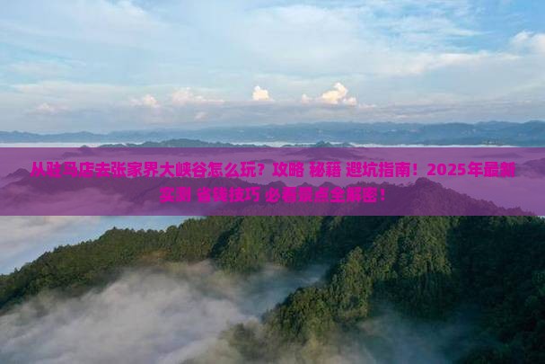 驻马店去张家界大峡谷哪里玩