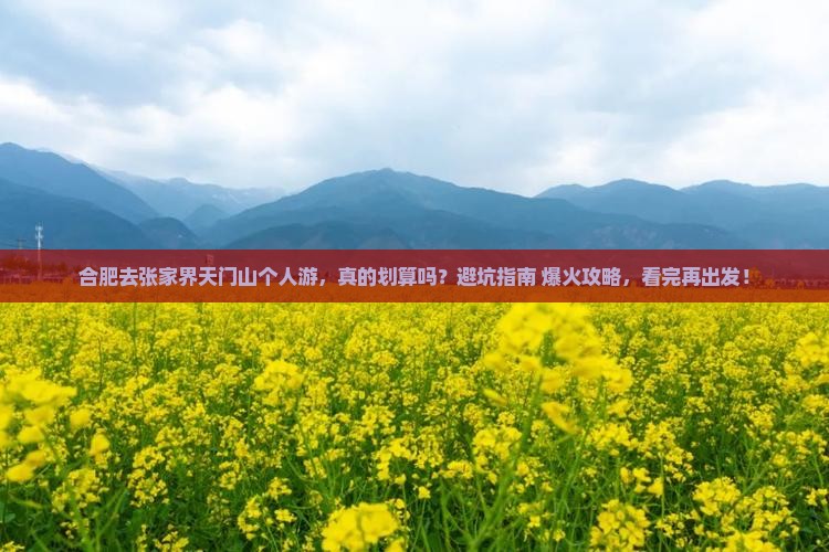 合肥去张家界天门山个人游