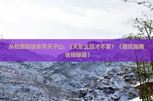 松原到张家界天子山二日游