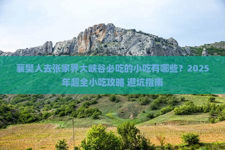 襄樊去张家界大峡谷旅游小吃