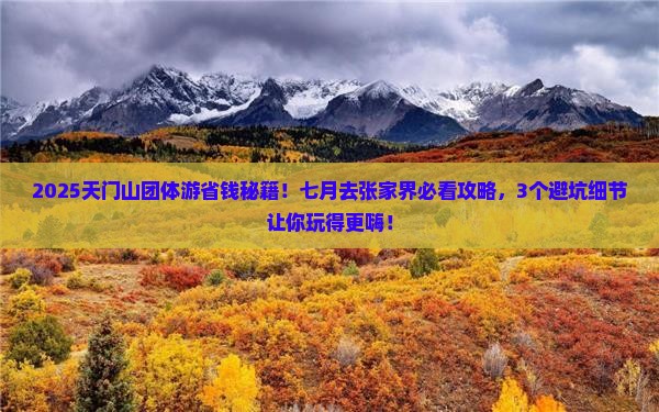 七月去张家界天门山团体旅游