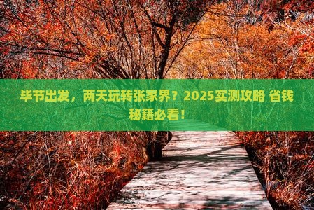 毕节到张家界二日游